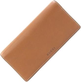 Gucci Pre-owned Long Wallet (bi-fold) - Heren - Vintage Accessoires - Bruin - ONE Size - Vintage