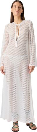 Missoni Long Cover-up Dress In Lam&eacute; Viscose With Raschel Workmanship in White at Nordstrom, Size 38 It