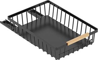 OEM Cesto Organizador Deslizante - Para Especias Y Productos Bajo Fregadero - 28 X 9,8 X 39,5 Cm - Negro - Con 4 Gu&iacute;as