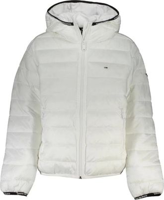 Tommy Hilfiger Jacket met lange mouwen en capuchon - Dames - Winterjassen - Wit - S - Polyester - Jassen