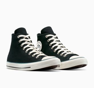 Converse Sneaker CONVERSE CHUCK TAYLOR ALL STAR, Damen, Gr. 37,5, schwarz (schwarz, schwarzly jaded, egret), Leder, Schuhe Sneaker