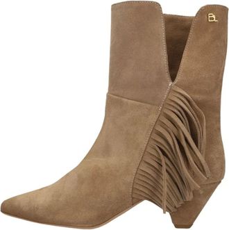 Babouche Lifestyle Babouche - Elsie-2 Enkellaarsjes - Dames - Schoenen - Beige - Maat: 39 EU Su&egrave;de