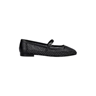 Pollini Schoenen, Dames, Zwart, 39 EU, Leer, Nina Ballet Flats