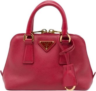 Prada Pre-owned Promenade Mini Bag - Dames - Vintage Mini Tas - Rood - ONE Size - Leer - Vintage