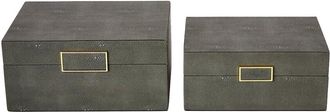 Tozai Home Home Set Of 2 Shagreen Boxes