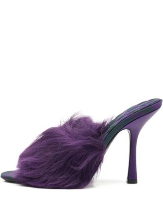 Burberry shearling-fur sandals - Purple