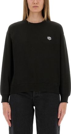 Kenzo Black Embroidered Crew Neck Sweatshirt