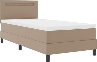 vidaXL Vidaxl - Box Spring Bed with Mattress White and Cappuccino 90 x 200 cm