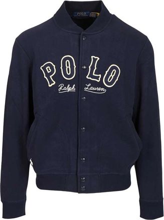 Polo Ralph Lauren RL Fleece Western-Logo Jacket - Heren - Bomber jackets - Blauw - S - Katoen - Jassen