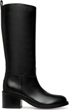 Bally Lange Laars - Dames - Laarzen met Hak - Zwart - 39 EU - Leer - Schoenen