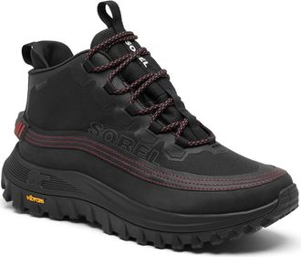 Sorel CALLSIGN HORIZON Mid GTX Gore-Tex Waterproof Sneaker in Black/Bright Red at Nordstrom, Size 11.5