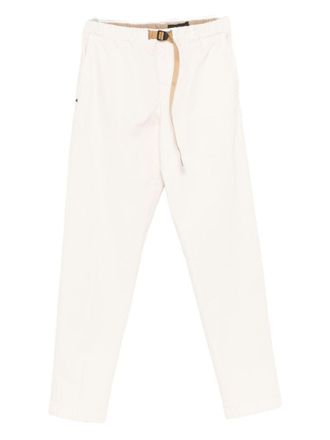 White Sand Cream-Colored Stretch Cotton Trousers