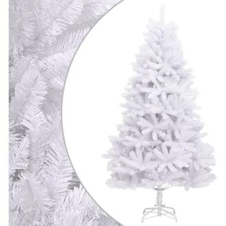vidaXL Rbol De Navidad Artificial Con Bisagras Y Soporte Blanco 240cm Vidaxl