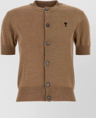 Ami merino wool cardigan