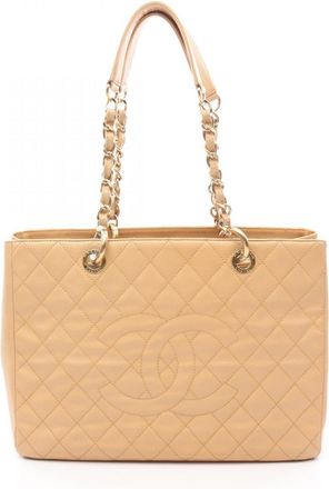 Chanel Beige Leather Tote Bag (Pre-Owned)