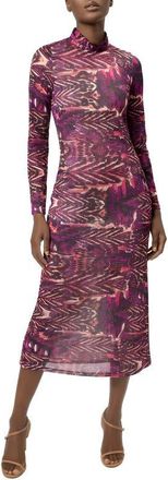 Area Stars Phi Midi Mock Neck Jersey Dress in Abstract Print at Nordstrom, Size X-Small