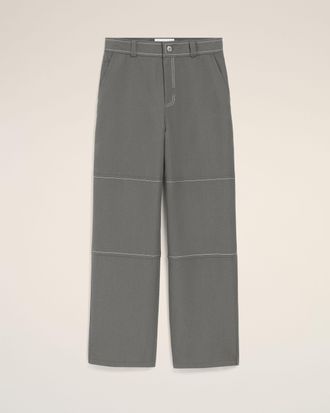 Ami Grey New Wool Worker Trousers Grey - XXL - for Men