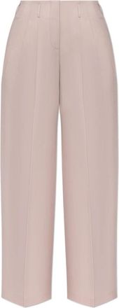 Golden Goose Wijde pijpen broek met persplooi - Dames - Wijde Broeken - Roze - S - Wol - Broeken