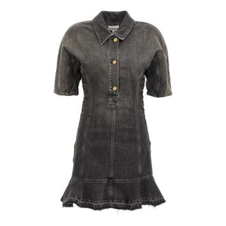Ganni Tint Edge Dress - female - Ganni - Shirt Dresses - Black - XS - Dresses