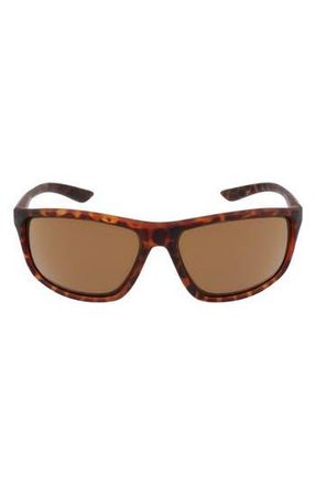 Nike Adrenaline 66mm Rectangular Sunglasses in Matte Tortoise/Brown at Nordstrom Rack