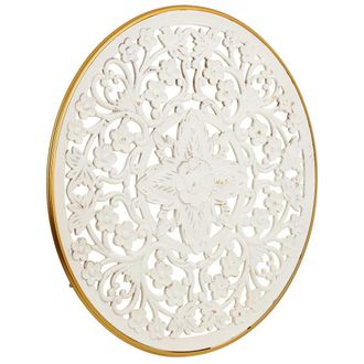 Wanderlust Deco Wanderlust Deco - Panel Decorativo De Madera Tallada Blanco 87x3x87
