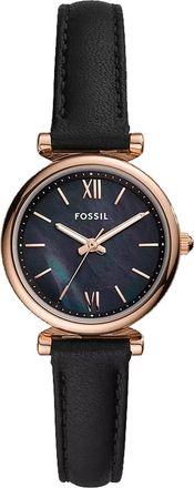 Fossil Womens Carlie Mini Black MOP Dial Watch