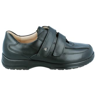 Finn Comfort Hannover Leather Mens Hook and Loop Shoes - Black - Size:UK 10.5