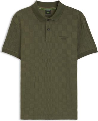 BOSS Porsche x polo shirt in jacquard-patterned cotton