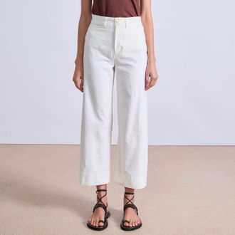 Apiece Apart Classic Merida Pants In Cream
