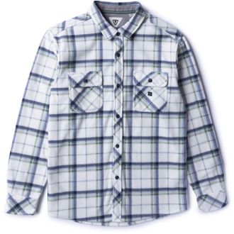 Vissla Mens Eco-Zy Long-Sleeve Polar Flannel Shirt White L