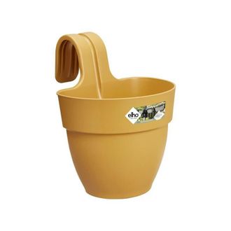 ELHO Jarr&oacute;n Para Plantas - Vibia Campana Easy Hanger Small - Amarillo Miel - Balc&oacute;n Exterior - L 24,1 X P 20,5 X H 26,5 Cm - Elho