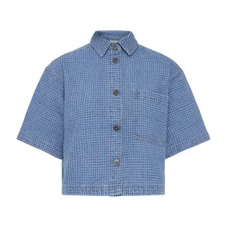 Ichi Ichi - Blouses & Hemden - Dames - Blouses & Shirts - Blauw - Maat: XL Denim
