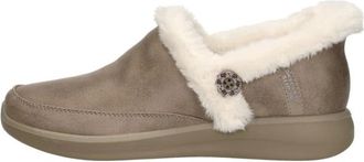 Skechers Slip-Ins: Cozy Escape - Dames - Pantoffels - Beige - 38 EU - Leer - Schoenen