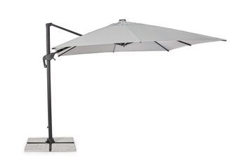 BIZZOTTO Ampelschirm Ines 360&deg; Grad 300 x 300 cm - Anthrazit/Hellgrau
