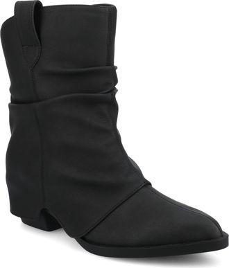 Journee Collection Womens Wynette Medium and Wide Width Western Slouchy Ankle Booties