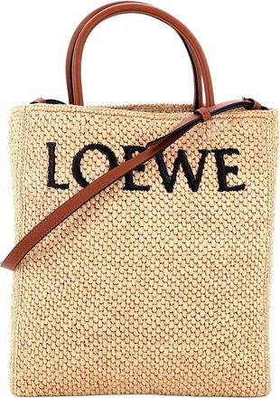 Loewe A4 Tote Raffia And Leather North South (Authentic Pre-Loved)
