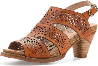 L'Artiste by Spring Step Perfdfection Womens Sandals Camel : EU 42 (US Womens 10.5-11) M, Leather