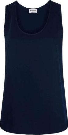 P.A.R.O.S.H. Elegante Blouse - Dames - Tops zonder mouwen - Blauw - XL - Polyester - Tops
