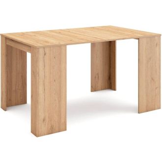 Skraut Home Consolle allungabile, Tavolo consolle allungabile, 140, Per 6 persone, Tavolo da pranzo, Stile moderno, Rovere - Skraut Home