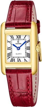 Festina Rond Horloge - unisex - Horloges - Bruin - ONE Size - Leer - Accessoires