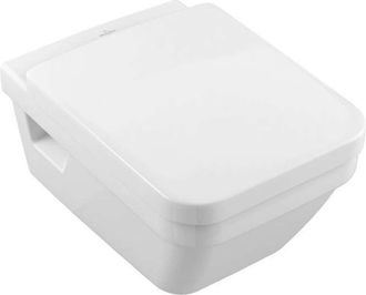 Villeroy & Boch Architectura, Inodoro Washdown, 370 X 530 Mm, Rectangular, Directflush, Modelo Colgante, Salida Horizontal, Porcel&aacute;nico Sanitario White Ceramicplus