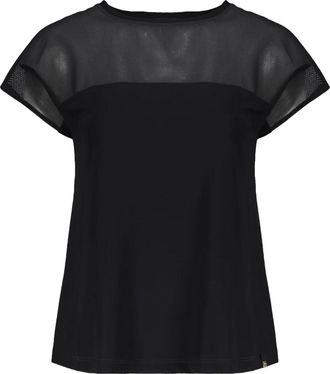 Herno Top met korte mouwen en ronde hals - Dames - Sportshirts - Zwart - M - Fitness