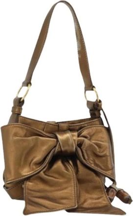 Saint Laurent Pre-owned Vintage Schoudertas - Dames - Vintage Schoudertas - Bruin - ONE Size - Leer - Vintage