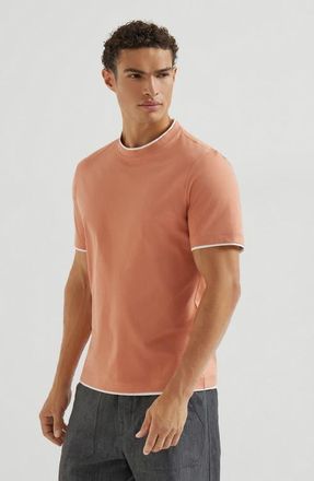 Brunello Cucinelli T-shirt with faux-layering in Apricot at Nordstrom, Size Xxx-Large Eu