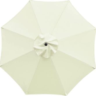 OEM Toldo De Repuesto Para Sombrillas De 8 Varillas, Apto Para Jard&iacute;n, Patio, Piscina Y Sombrillas Voladizas (blanco Crema, 3 M/8 Varillas) - Crezuo