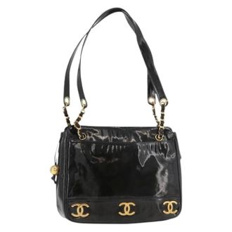 Chanel Pre-owned Shoulder Bags, female, Black, Size: ONE SIZE Pre-owned Vintage Shoulder Bag