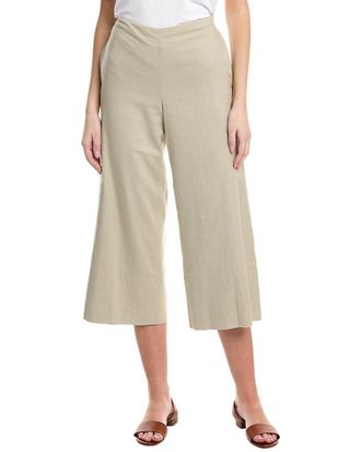 Vince Crop Wide Linen-Blend Pant