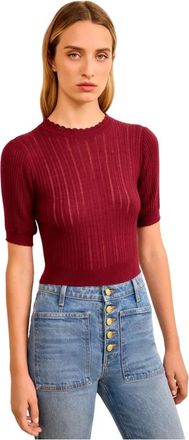 Ulla Johnson Gemma Top - Dames - Truien - Rood - Maat: XL Viscose