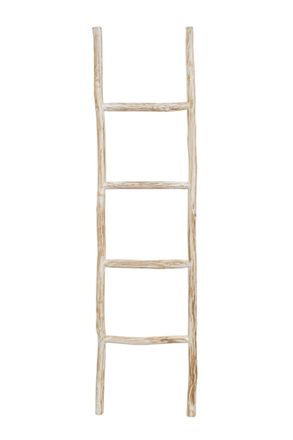 Biscottini International Toallero De Escalera De Madera Moderno Para Ba&ntilde;o De Pie De Pared Decorativo Toallero De Escalera Soporte Para Objetos Y Jarrones
