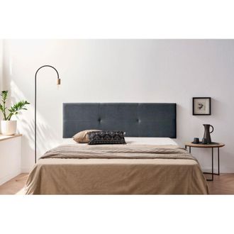 Moonia Moonia - Cabecero Tapizado Alma Acualine 90x50x5 Cm - Gris Oscuro